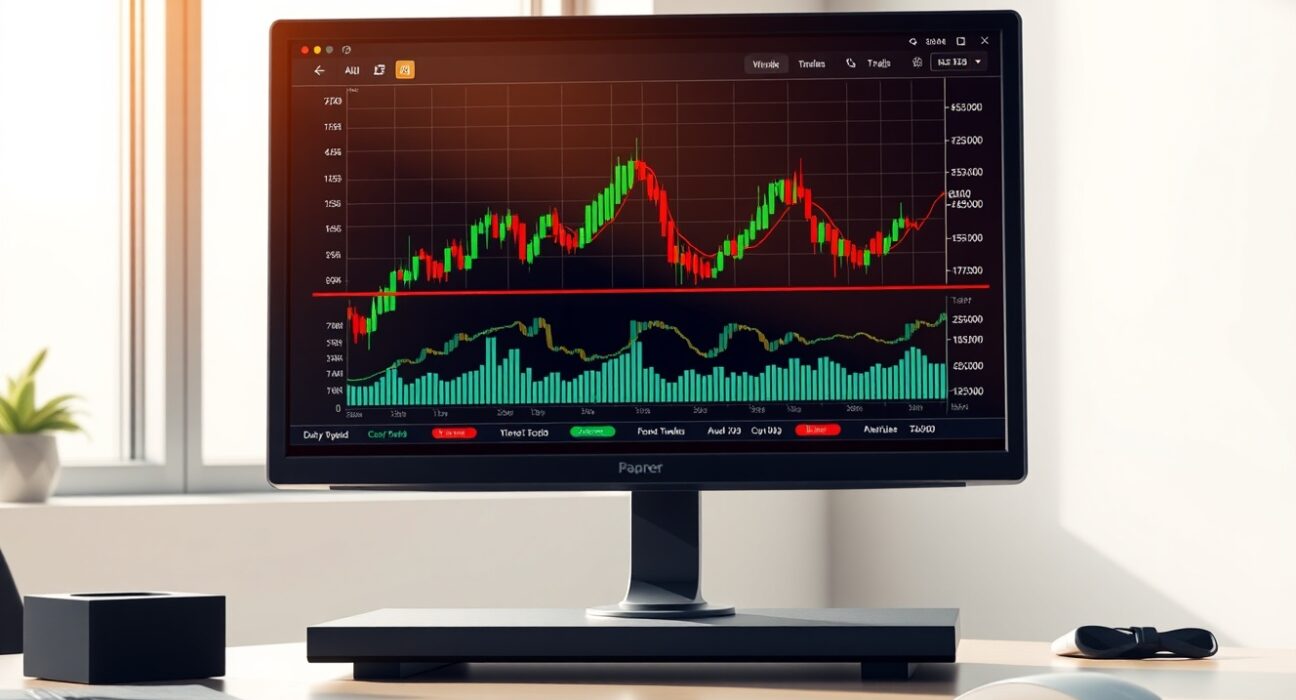 Analysis of Bitcoin world cryptocurrency market performance showing top gainers and losers on a trading dashboard.