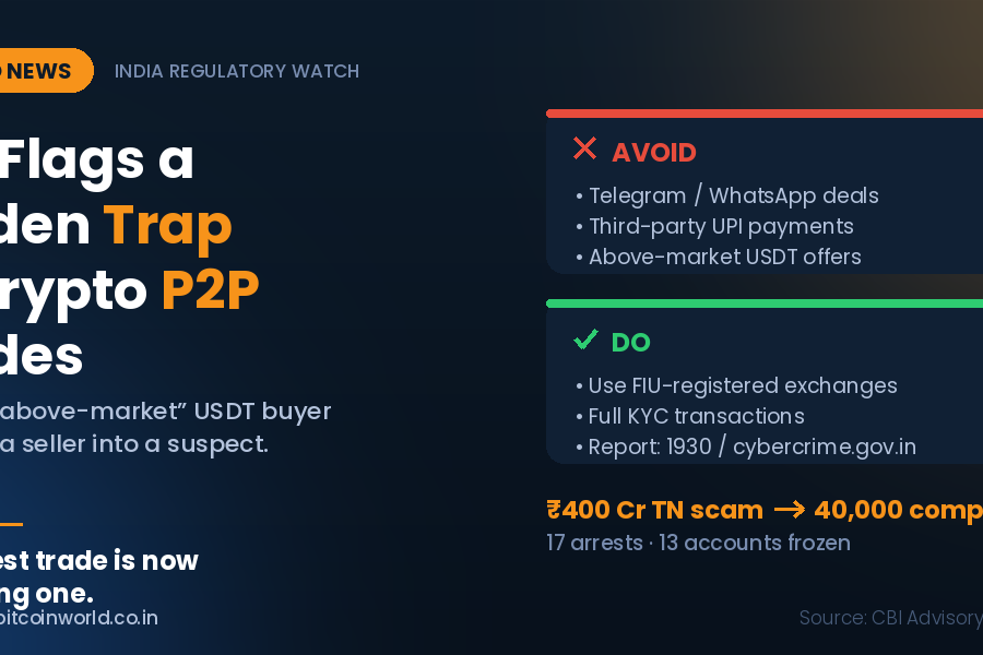 Why India's CBI Just Told Crypto Users to Rethink Every P2P Trade