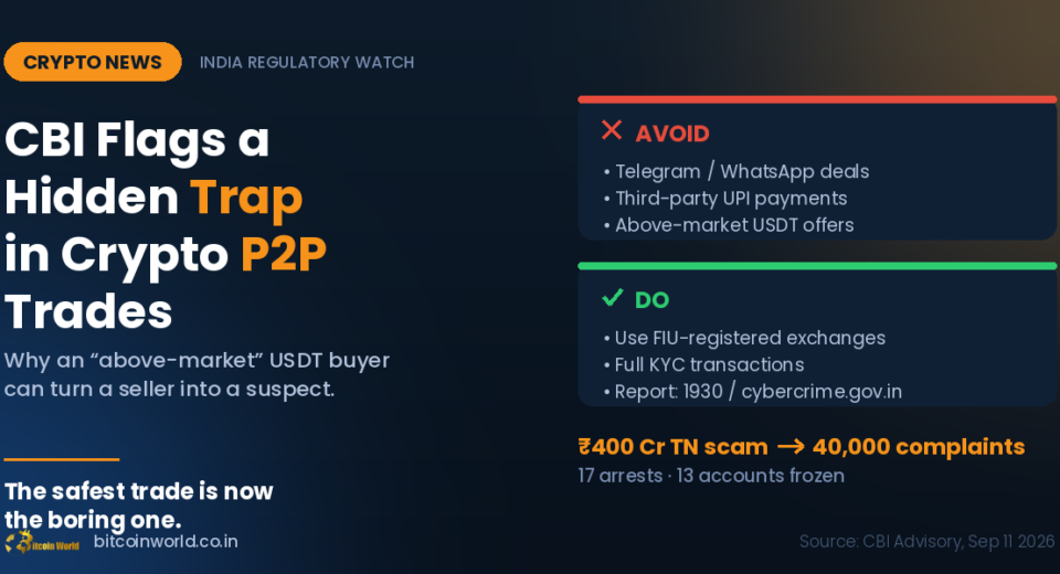 Why India's CBI Just Told Crypto Users to Rethink Every P2P Trade