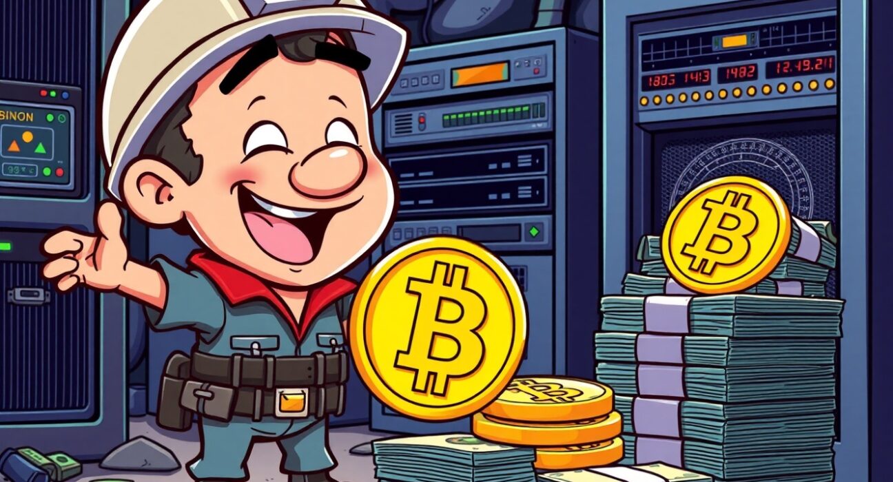 Strategic Bitdeer Bitcoin sale illustration showing cryptocurrency conversion to cash for mining operations