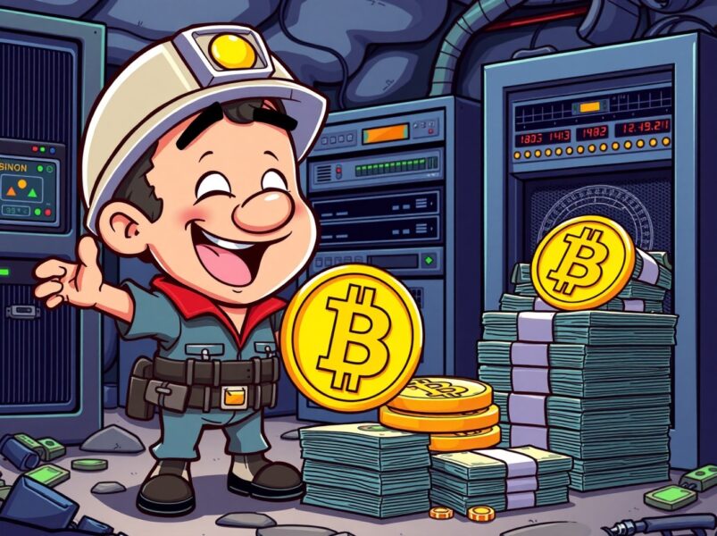 Strategic Bitdeer Bitcoin sale illustration showing cryptocurrency conversion to cash for mining operations