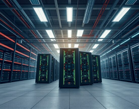 Bitdeer Bitcoin mining facility with active ASIC mining rigs in industrial data center