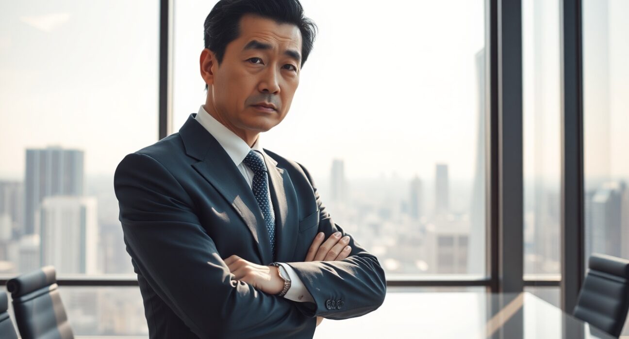 BitFlyer CEO Yuzo Kano in a Tokyo office, expressing concern over Japan's proposed founder tax increase