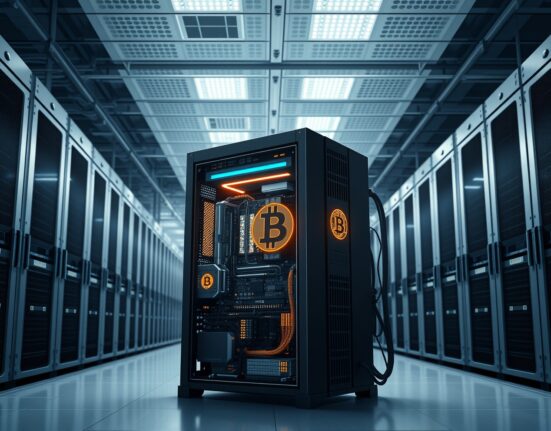 Bitfufu's industrial Bitcoin mining operation in a modern data center facility.