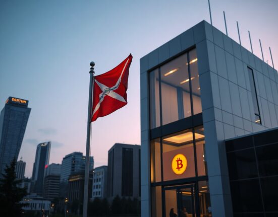 Bitget explores licensed crypto presence in Bhutan, a modern financial district with Bhutanese flag