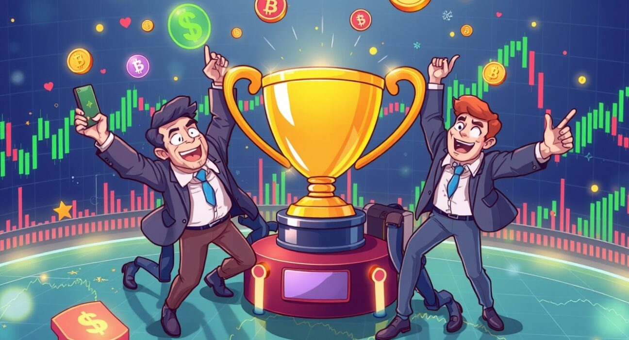 King of Trading 2025 competition showcasing crypto traders competing for massive prizes