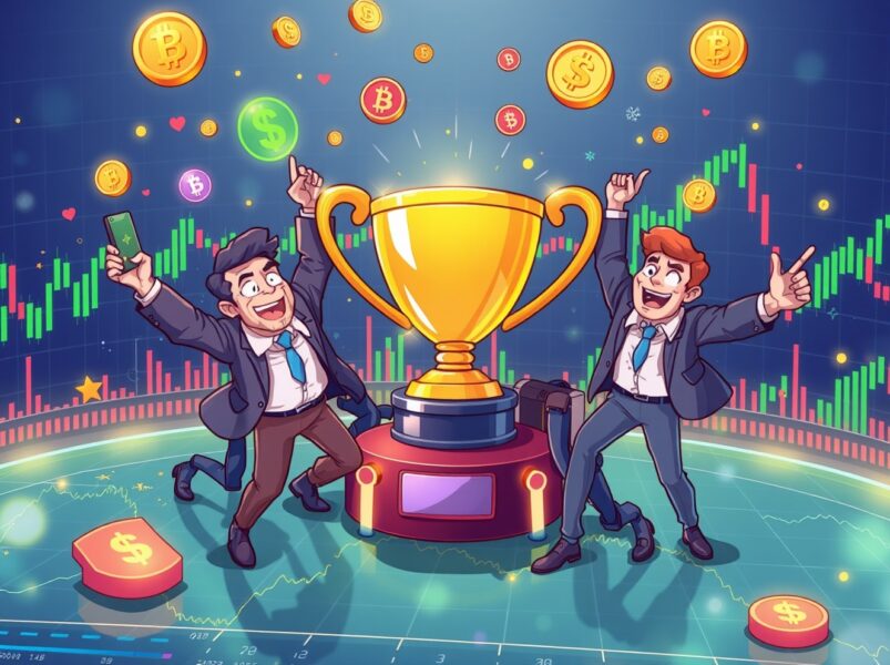King of Trading 2025 competition showcasing crypto traders competing for massive prizes