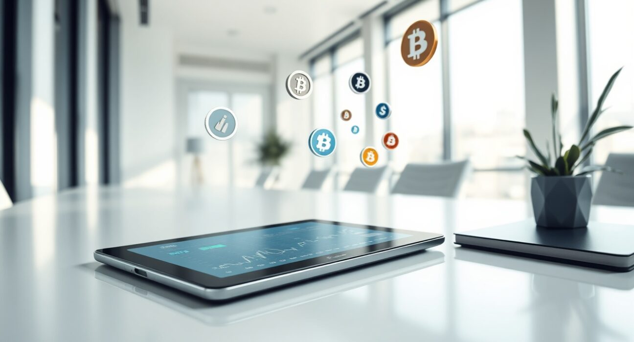 Digital interface showing tokenized investment platform for pre-IPO opportunities like SpaceX