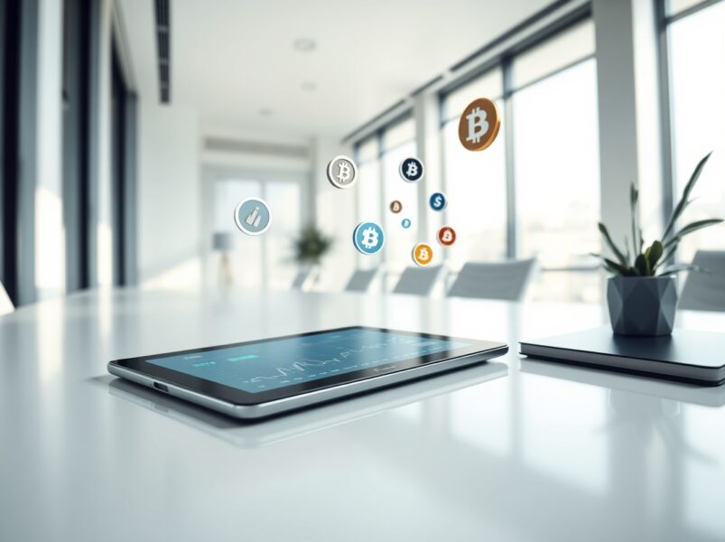 Digital interface showing tokenized investment platform for pre-IPO opportunities like SpaceX