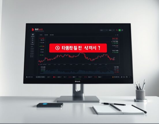 Bithumb exchange interface showing alert for 0G transaction suspension due to network issues