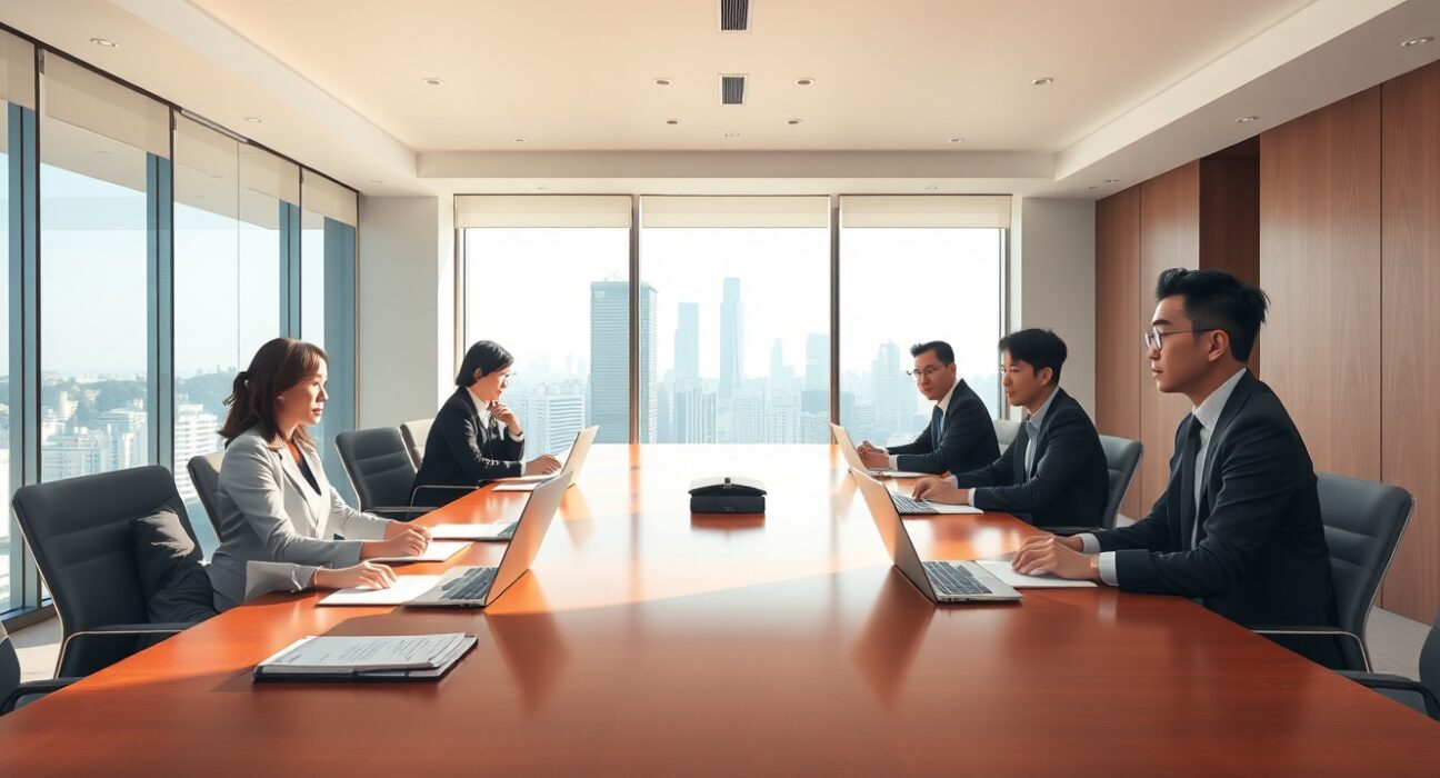 Bithumb management and auditor meeting about internal control effectiveness in Seoul boardroom