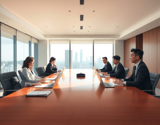 Bithumb management and auditor meeting about internal control effectiveness in Seoul boardroom