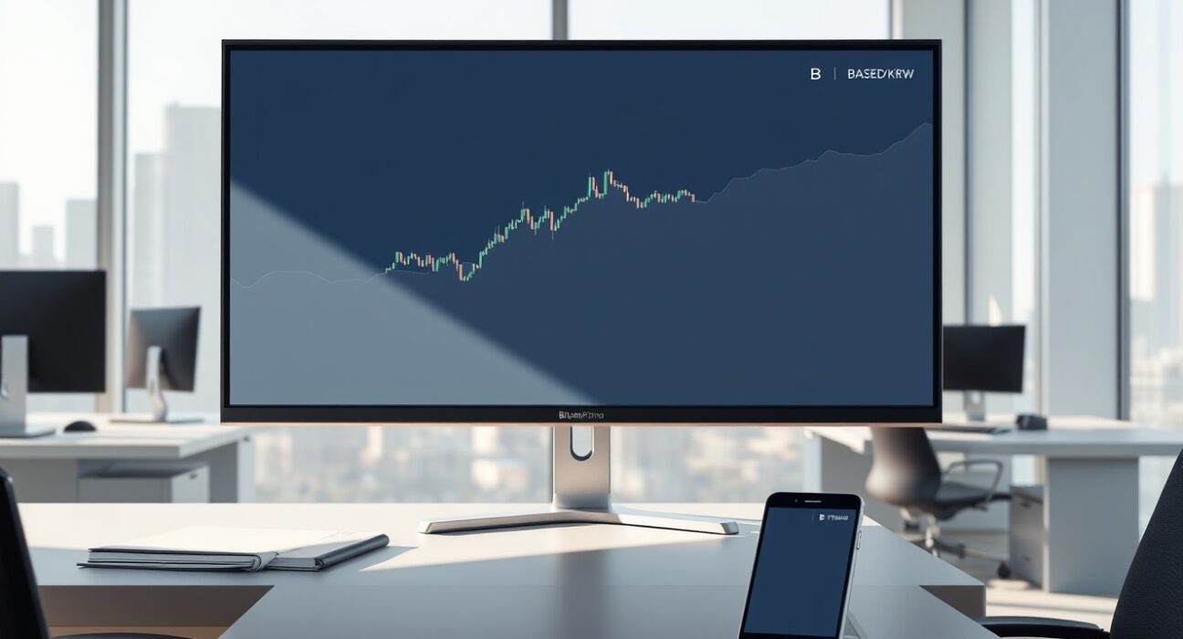 Professional trading interface showing the BASED/KRW listing on the Bithumb cryptocurrency exchange.