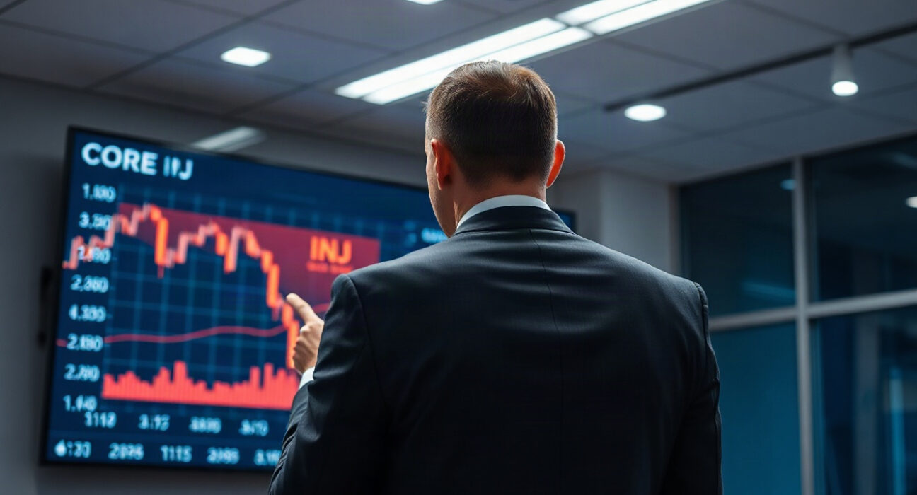 Bithumb delisting watchlist for CORE and INJ after security incident, analyst monitoring price charts