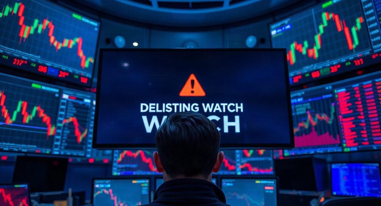 Bithumb exchange delisting watchlist warning on trading screens