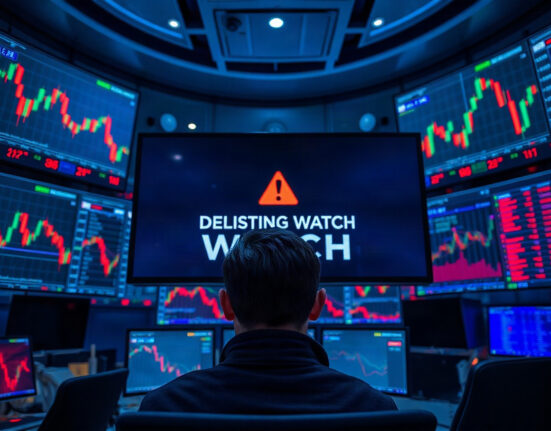 Bithumb exchange delisting watchlist warning on trading screens