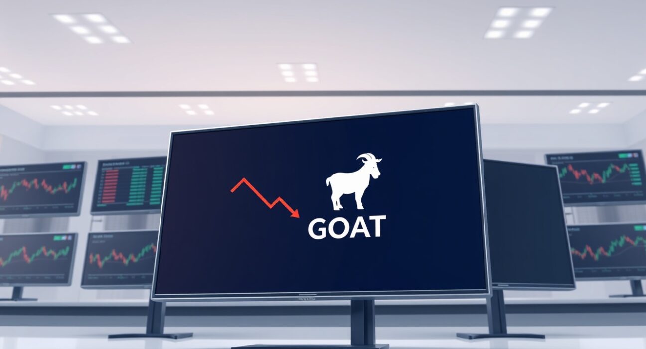 Bithumb exchange interface showing the delisting notification for the Goatseus Maximus (GOAT) cryptocurrency.