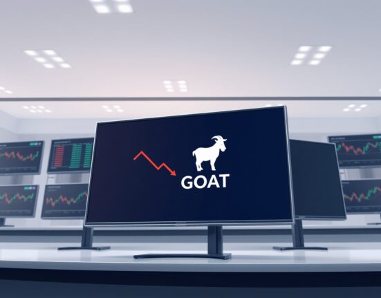 Bithumb exchange interface showing the delisting notification for the Goatseus Maximus (GOAT) cryptocurrency.