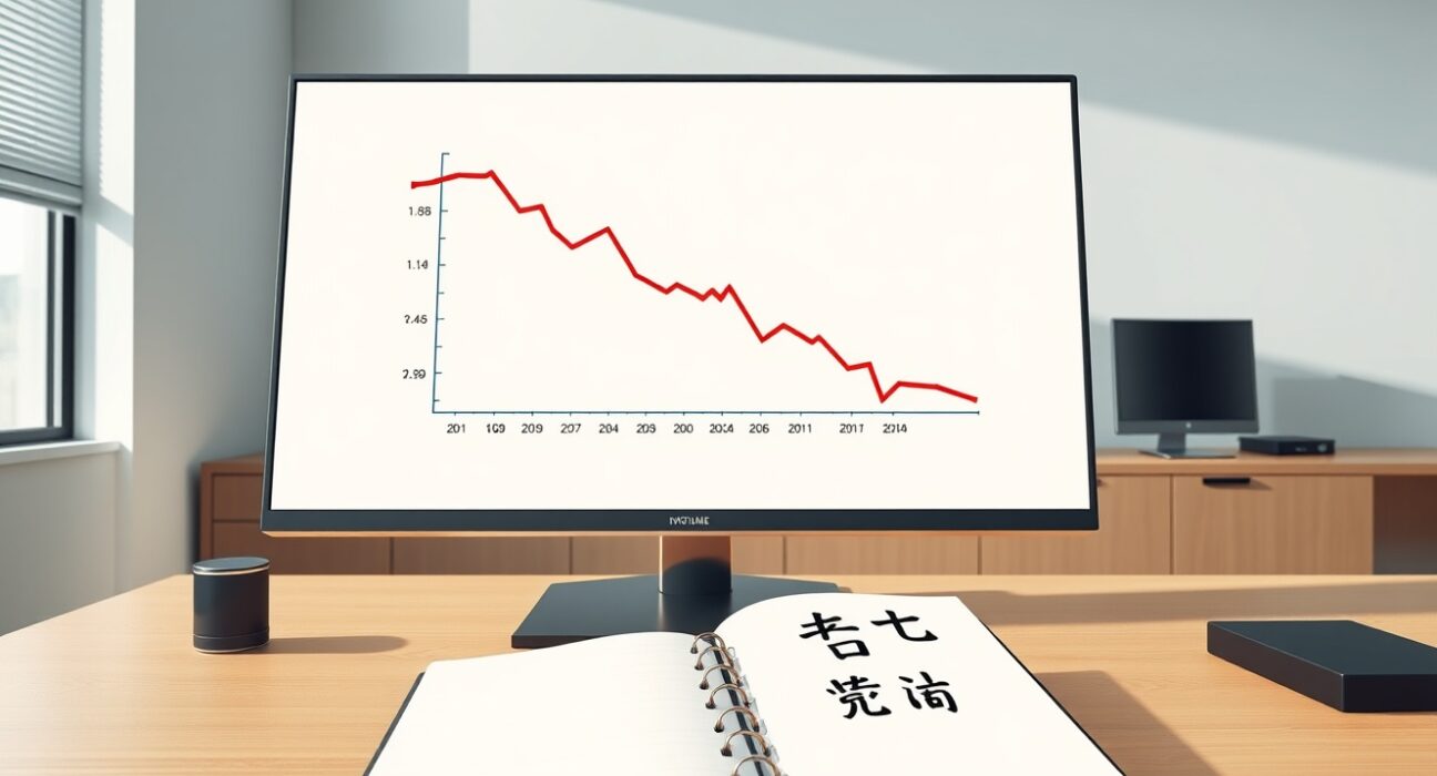 Bithumb exchange decision to delist Nomina (NOM) token shown on a trading desk monitor with analytical notes.