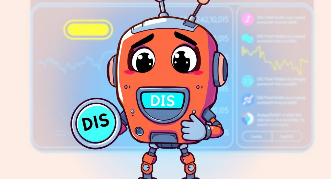 Cartoon illustration showing Bithumb DIS withdrawals temporarily paused due to network issues