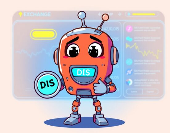 Cartoon illustration showing Bithumb DIS withdrawals temporarily paused due to network issues