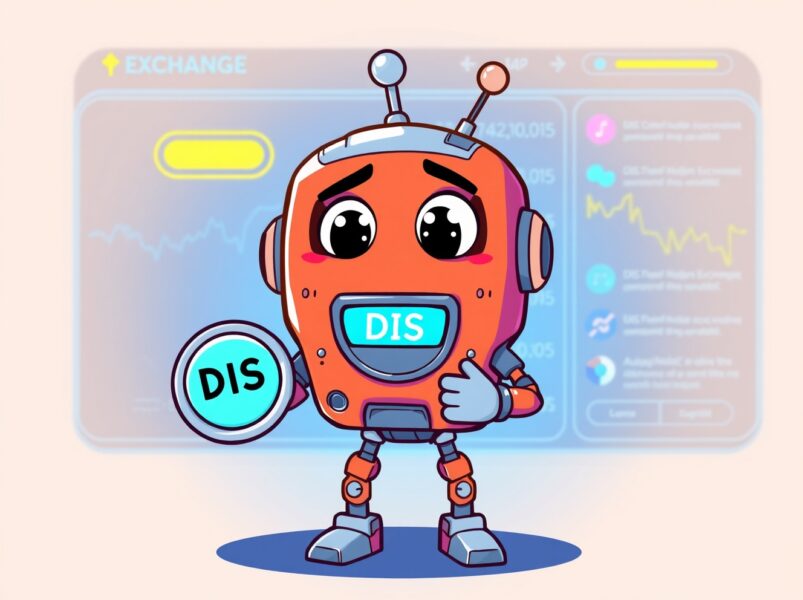 Cartoon illustration showing Bithumb DIS withdrawals temporarily paused due to network issues
