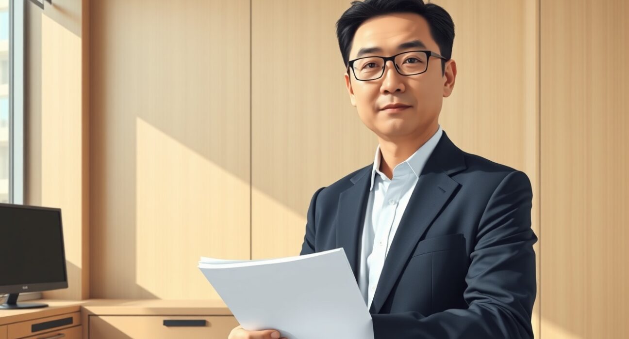 South Korean FSC official addressing Bithumb regulatory investigation and fine determination process