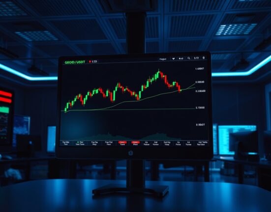 Cryptocurrency trading screen showing GEOD token on a digital exchange interface.