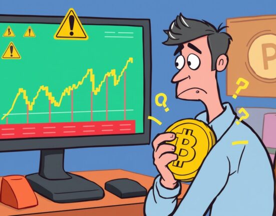 Critical Bithumb investment warning illustration showing cryptocurrency risks and investor protection