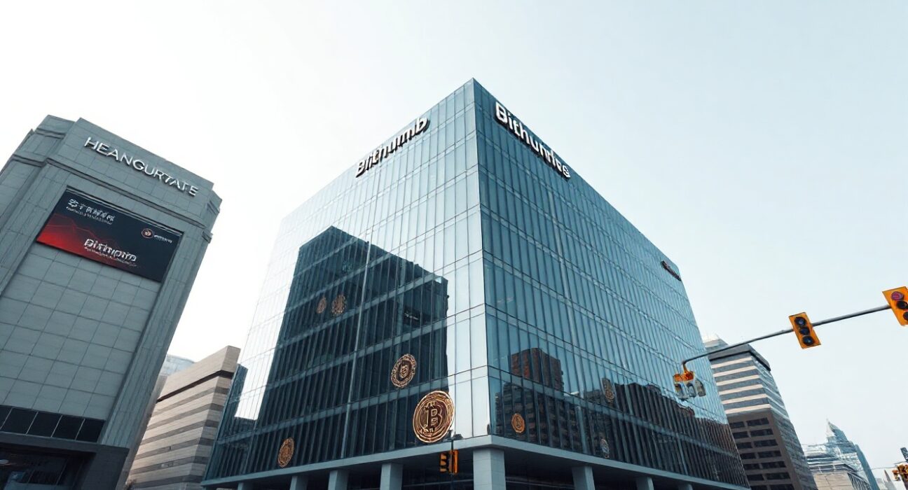 Bithumb headquarters in Seoul, South Korea, symbolizing its planned IPO by 2028
