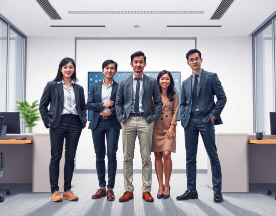 Bithumb labor union represents cryptocurrency exchange employees in a modern Seoul office setting.