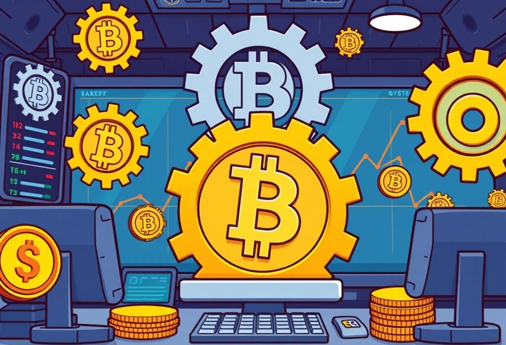 Illustration of a crypto exchange undergoing Bithumb maintenance to enhance trading system performance.