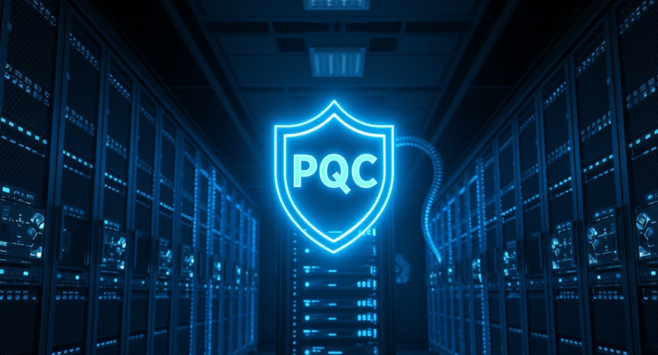 Bithumb quantum-resistant security upgrade with Post-Quantum Cryptography shield in server room