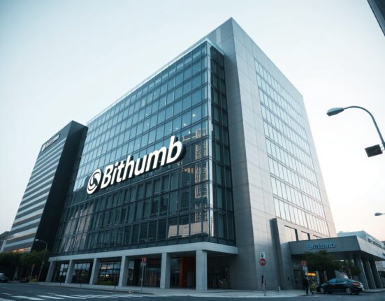 Bithumb office building in Seoul, South Korea, representing the exchange's legal and regulatory challenges.
