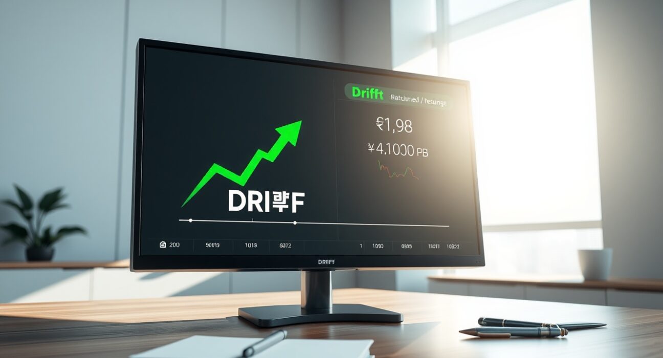 Bithumb exchange interface showing DRIFT token trading resumption and price analysis in Seoul.