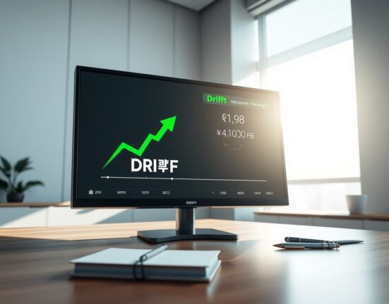 Bithumb exchange interface showing DRIFT token trading resumption and price analysis in Seoul.