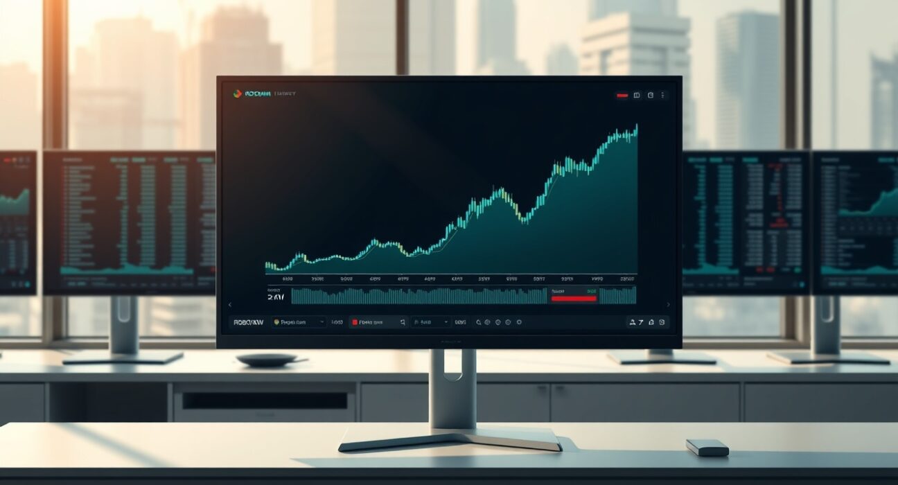 Bithumb exchange listing the ROBO token for Korean Won trading on a digital interface.