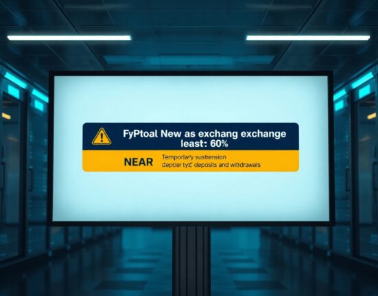 Bithumb exchange interface showing NEAR suspension notice for June 9 network upgrade