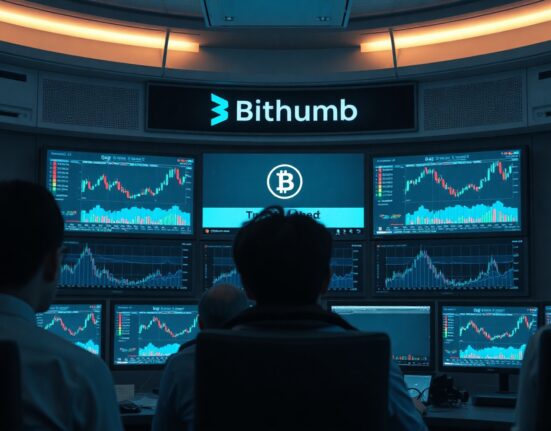Bithumb exchange monitoring screens showing BABY token network upgrade status