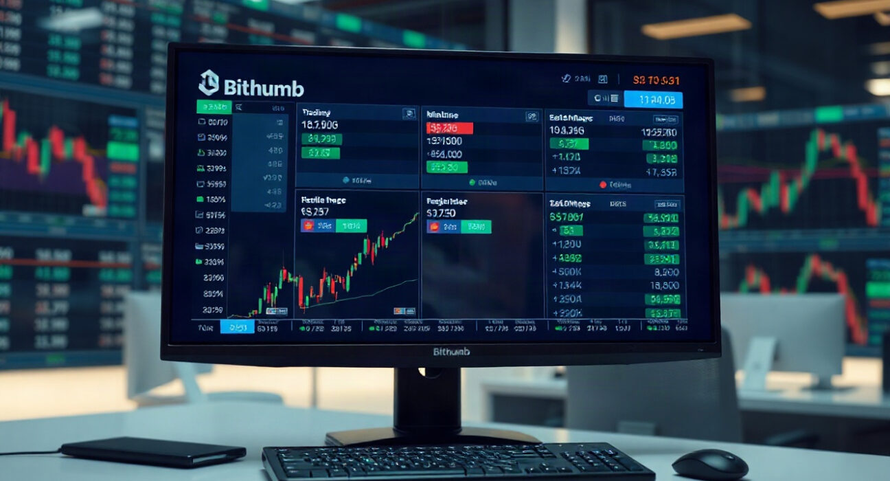 Bithumb exchange maintenance screen showing suspended transactions for scheduled audit