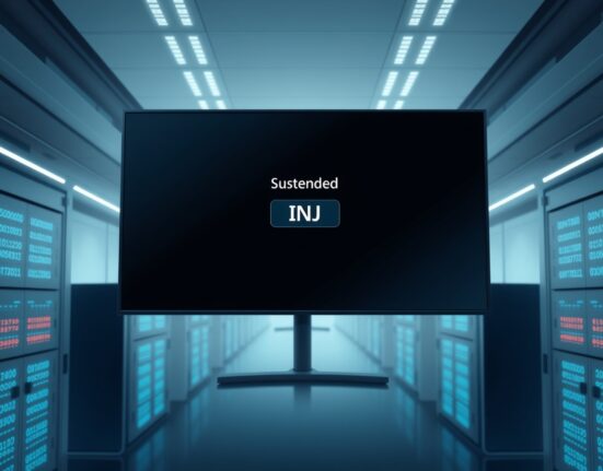 Bithumb suspends INJ deposits and withdrawals for network upgrade on a digital exchange interface.