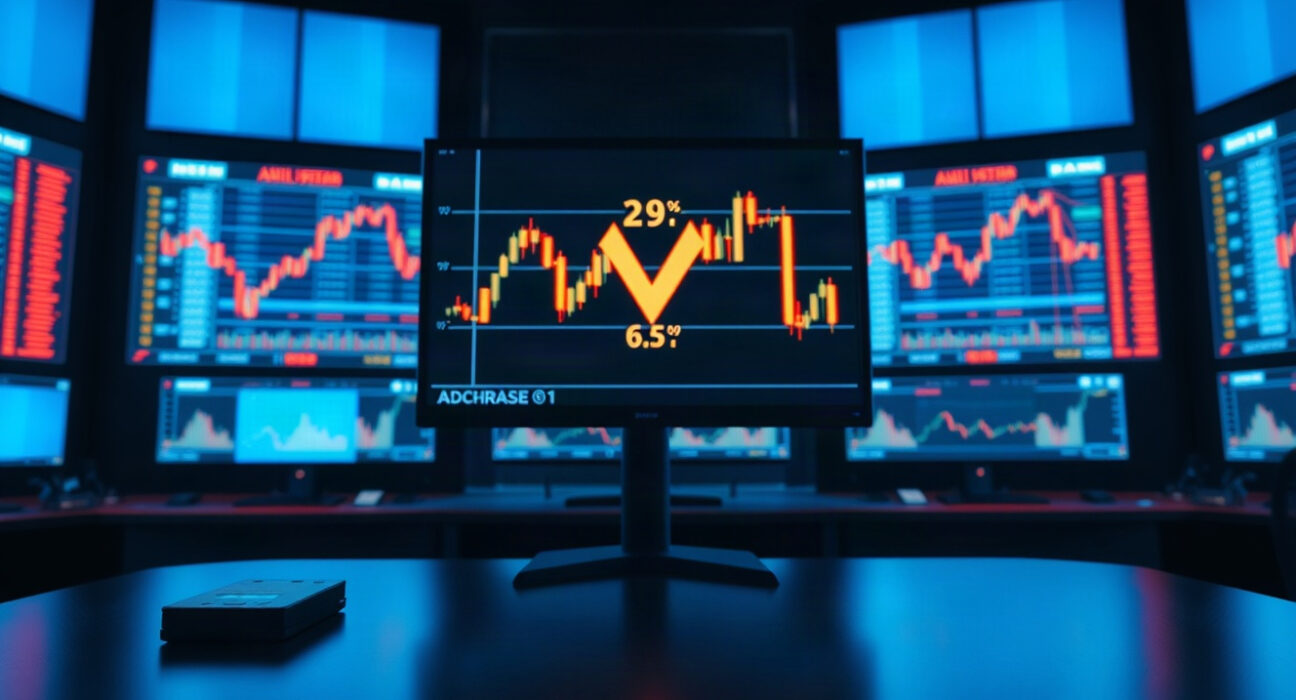 Bithumb exchange trading screens with MANTRA token chart, network issue