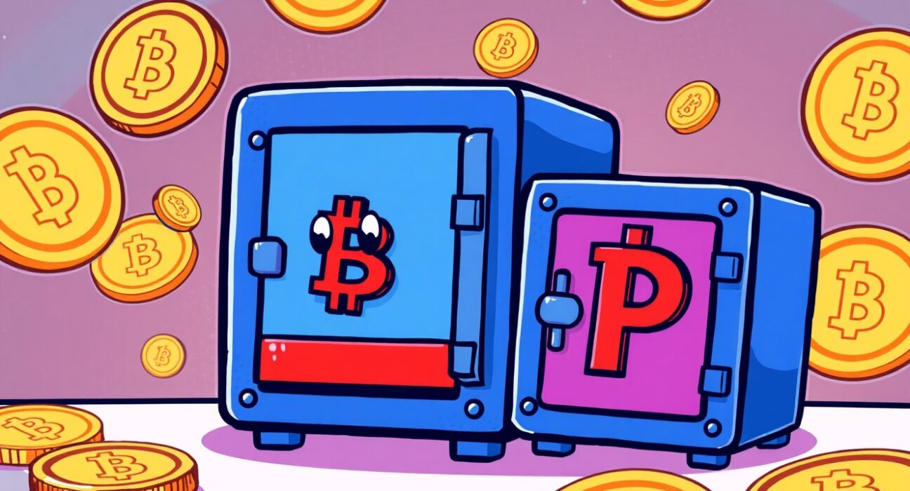 Illustration showing Bithumb suspending transactions with Paxful, depicting halted crypto exchange activity.