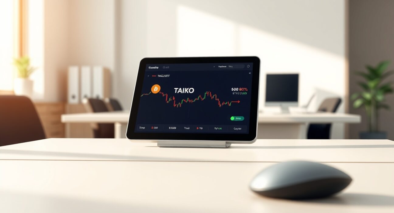 Bithumb exchange interface showing Taiko cryptocurrency during maintenance period for network upgrade