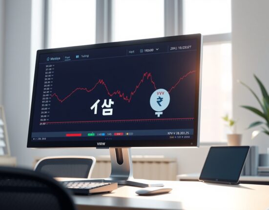 Bithumb exchange listing Venice Token VVV for Korean Won trading on digital interface