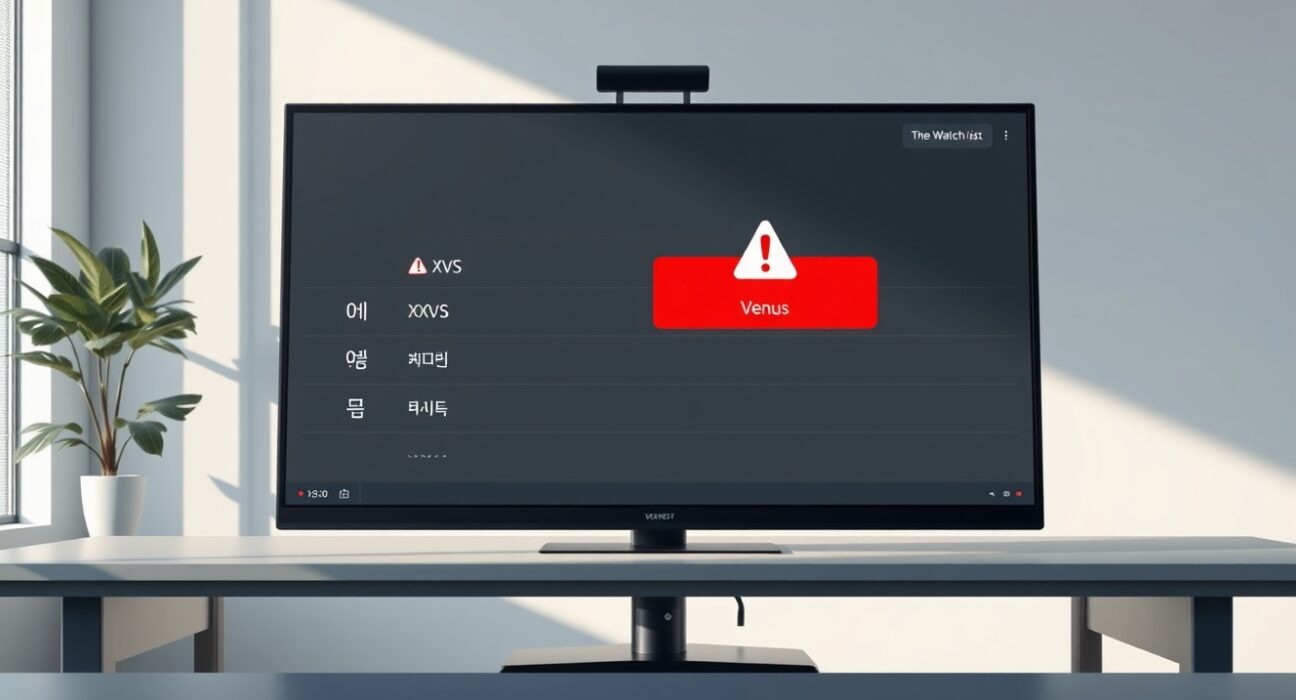 Bithumb exchange interface showing Venus XVS token on a delisting watchlist with a warning alert.