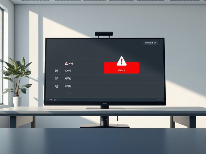 Bithumb exchange interface showing Venus XVS token on a delisting watchlist with a warning alert.