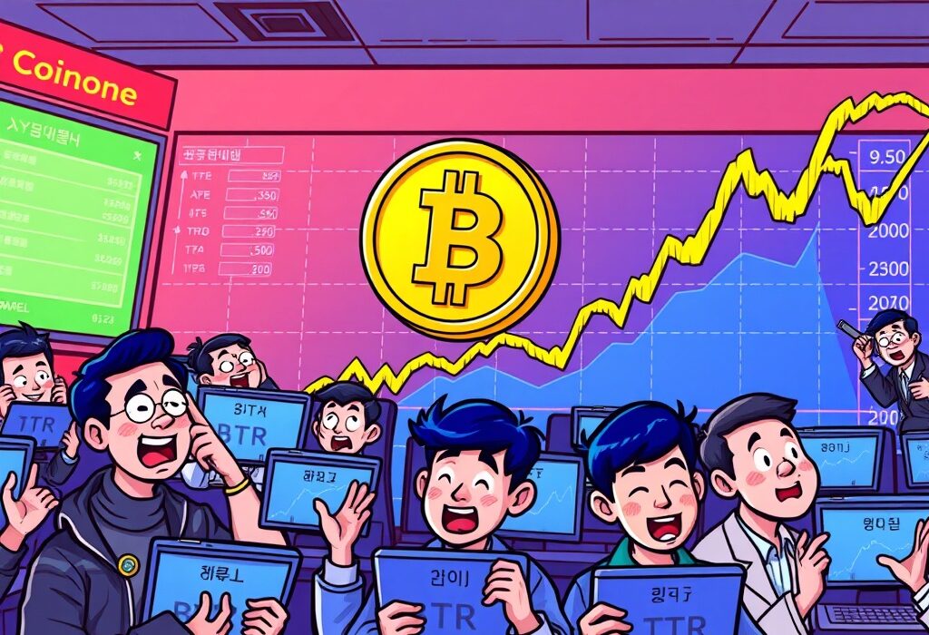Cartoon illustration showing traders celebrating the exciting Bitlayer BTR listing on a crypto exchange.