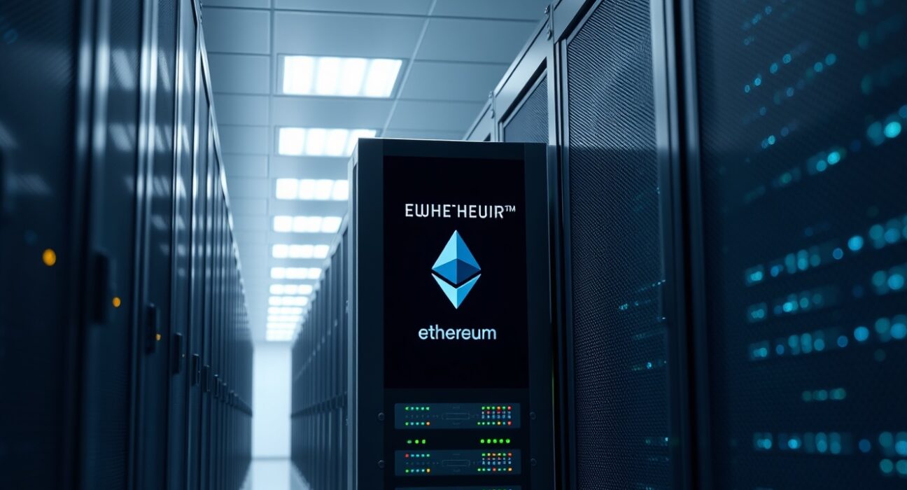 Bitmine's Ethereum staking operation in a secure data center, representing a $6.7 billion investment.