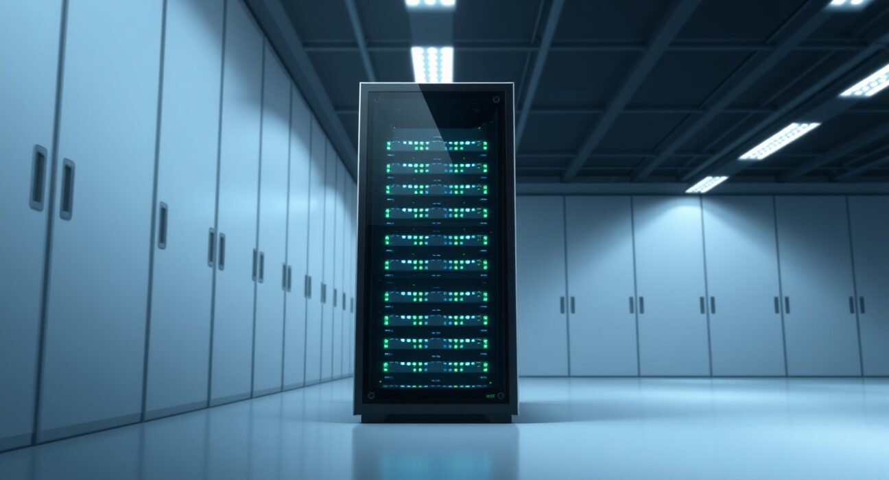 Secure server infrastructure representing Bitmine's Ethereum transfer to Coinbase Prime.